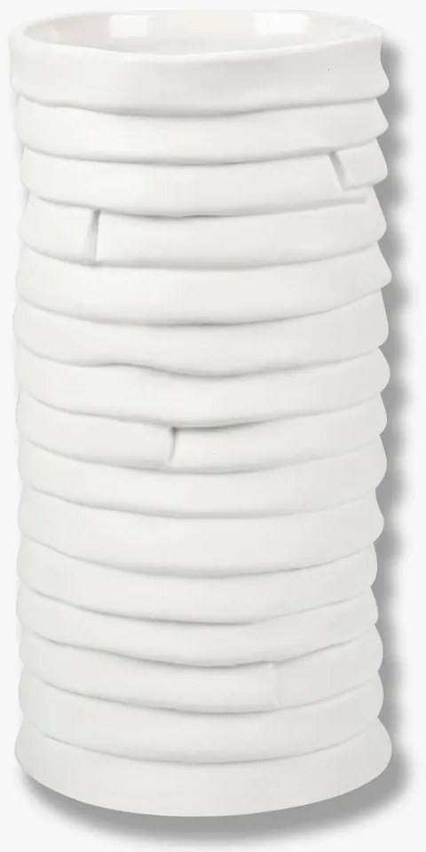 Бяла порцеланова ръчно изработена ваза Ribbon - Mette Ditmer Denmark