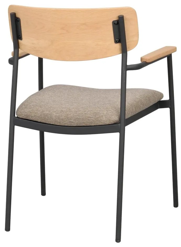 Трапезни столове в бежов и естествен цвят в комплект от 2 бр. Maymont – Rowico