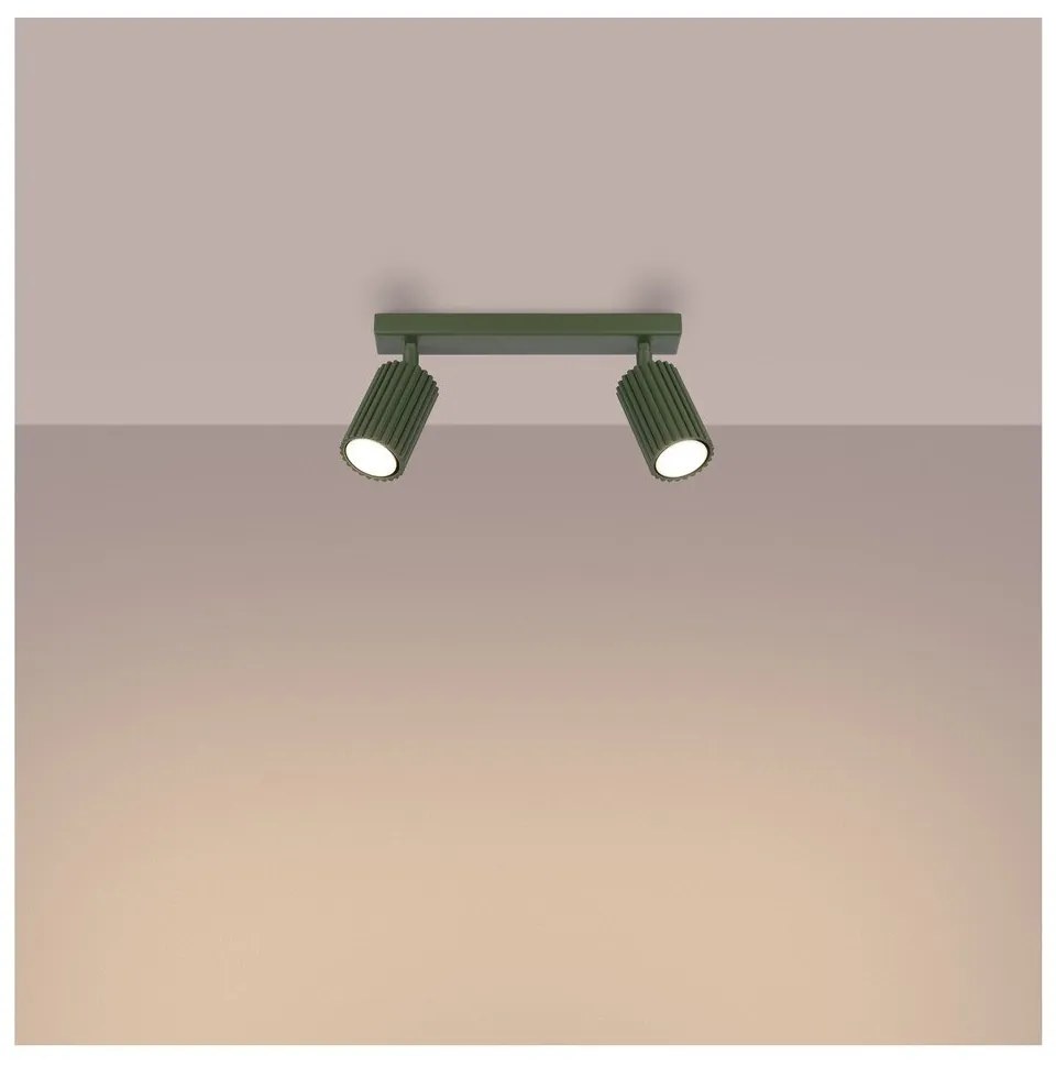 Зелен прожектор 6,5x30 cm Gleam – Sollux