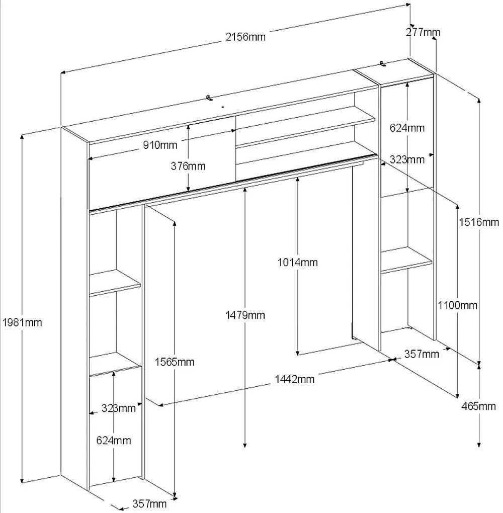 Рафтова система за холни мебели Eden-Fusiko-Mavro
