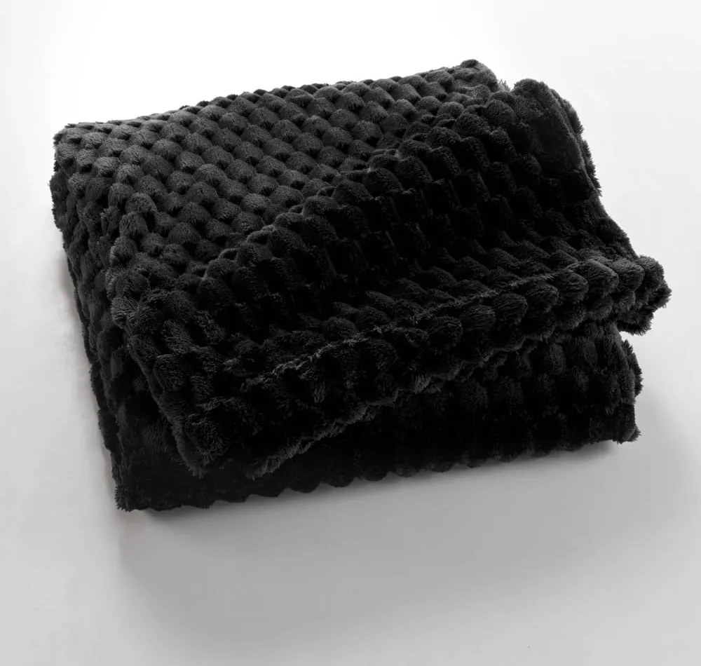 Черно одеяло от микрофланела 125x150 cm Mini Frosty – douceur d'intérieur