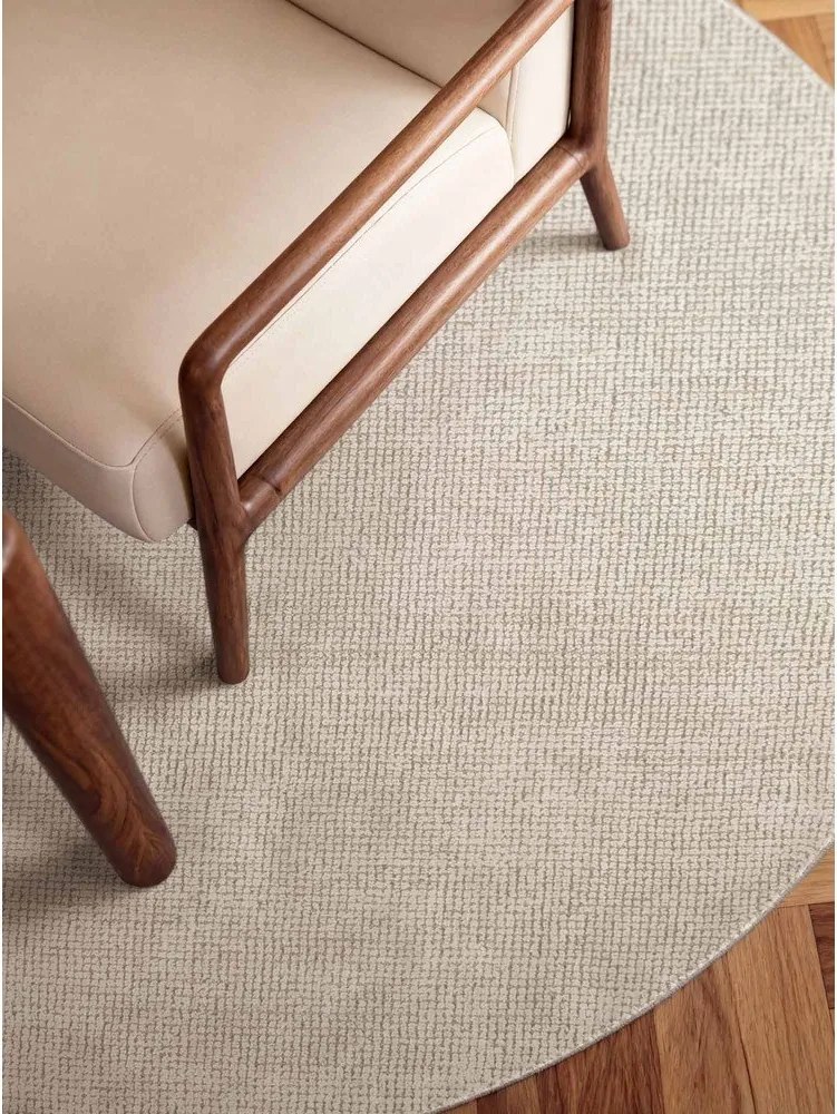 Кремав ръчно изработен вълнен кръгъл килим ø 200 cm Greenwich – Ted Baker