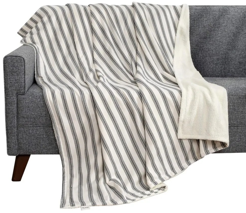 Бяло-антрацитно одеяло 150x190 cm Soren Wellsoft – Mijolnir
