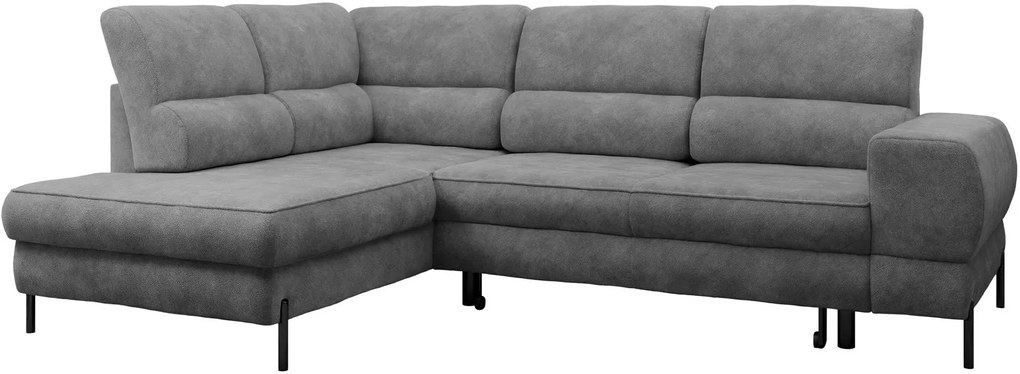 Ъглов диван Clinton-Тъмно сив-Ляв