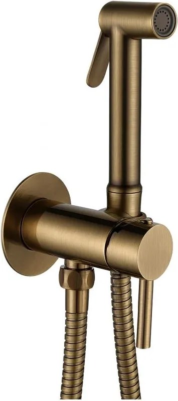 Paffoni - стенен комплект с ръчен душ за биде за вградена инсталация RINGO WEST бронз