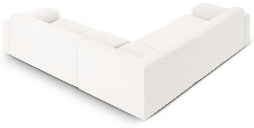 Бял ъглов диван от букле (променлив/L форма) Molino – Micadoni Home