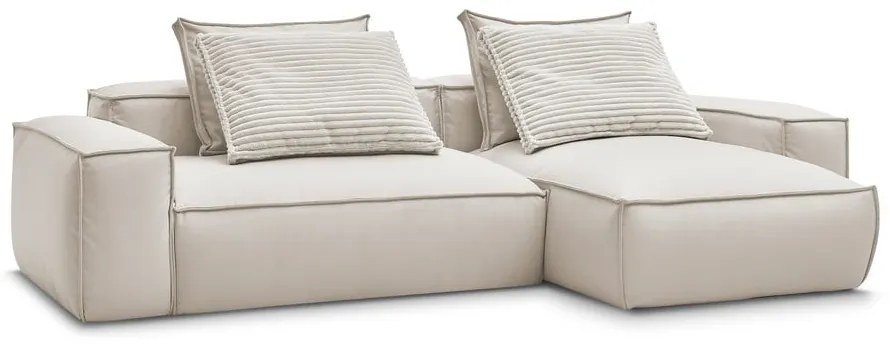 Бежов ъглов диван от изкуствена кожа (променлив) Boheme – Bobochic Paris