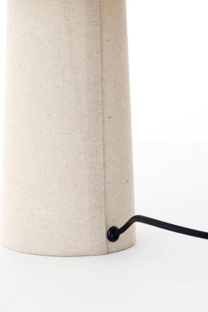 Бяла настолна лампа с текстилен абажур (височина 50 cm) Musaby – Light & Living