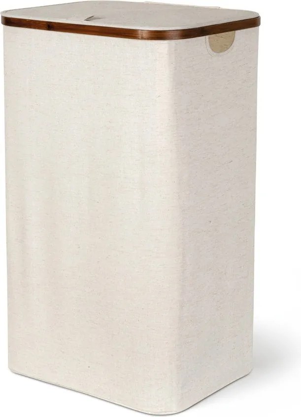 Кремав текстилен кош за пране Bamboo/Linen – Bigso