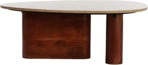 Кафява масичка за кафе 72x90 cm Mahelona – Light &amp; Living