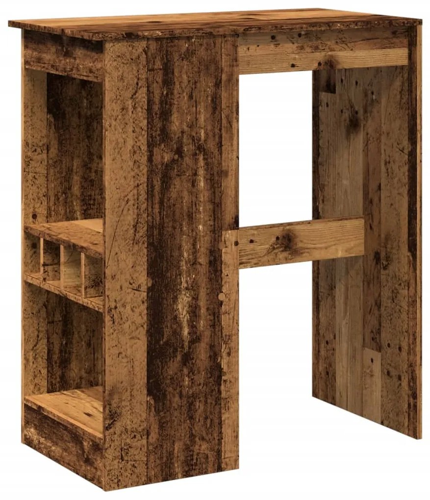 854344 vidaXL Бар маса с рафтове, 90x47,5x103,5 см, инженерно дърво