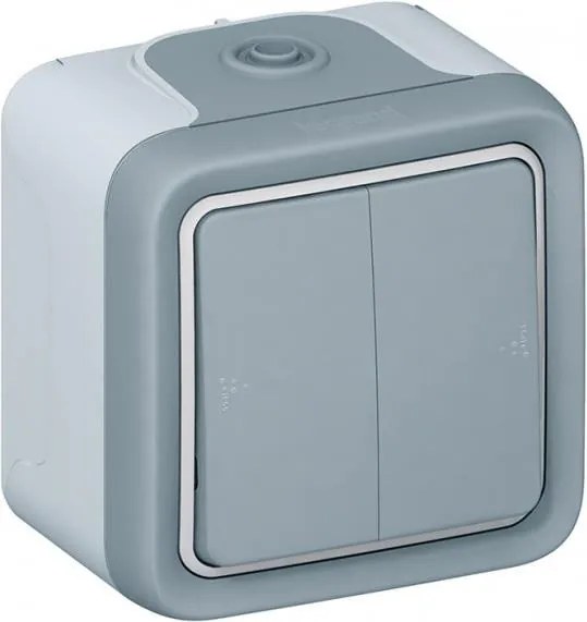 Legrand Сериен девиаторен ключ открит монтаж IP55 цвят Сив Plexo  - 069715