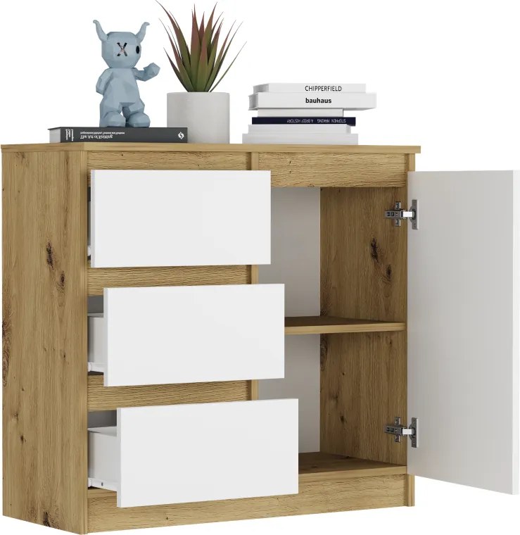 Комод R-80-S3 с чекмеджета 80 см - различни цветови варианти aнтрацит