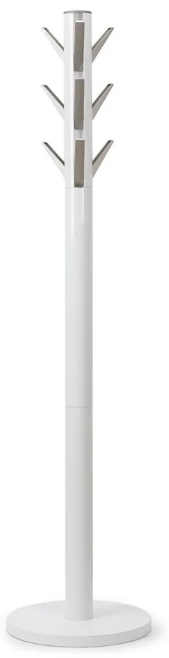 Бяла каучукова дървена закачалка Flapper - Umbra