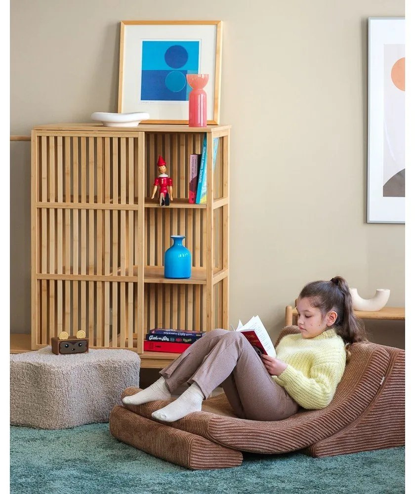 Светлокафяв детски пуф от букле Cloud – Wigiwama