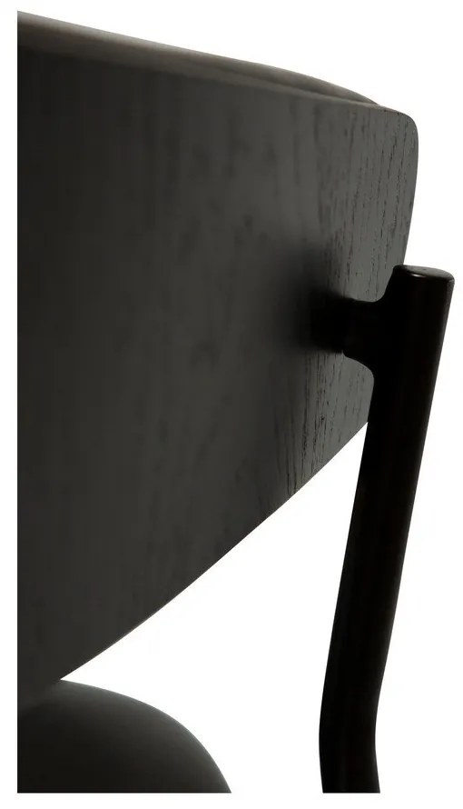 Матово черно трапезен стол с подлакътници Crib – DAN-FORM Denmark
