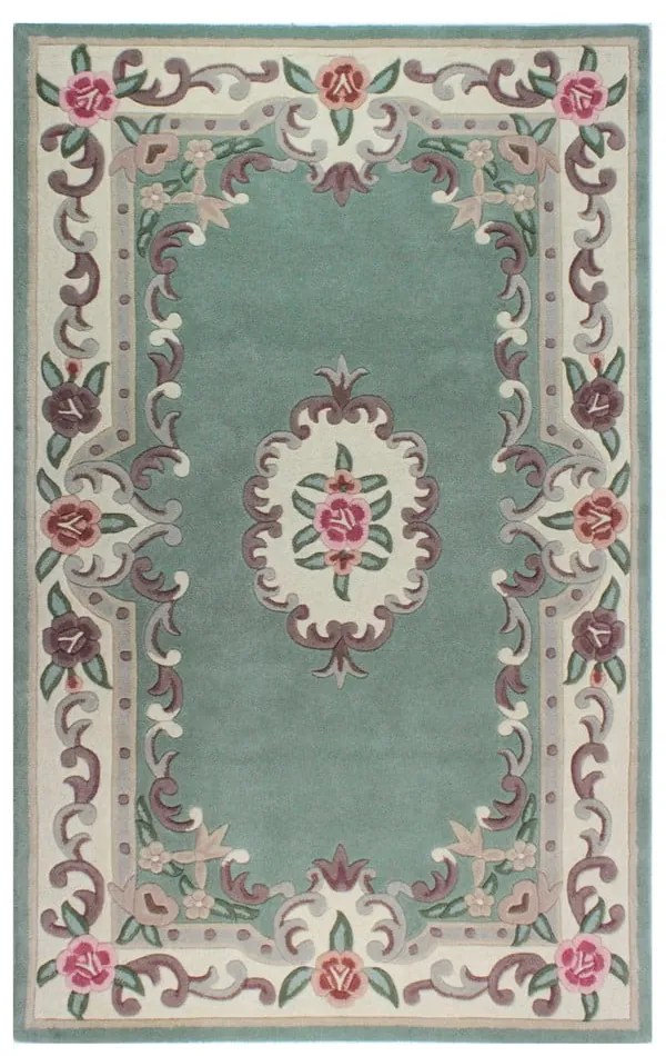 Зелен вълнен килим , 150 x 240 cm Aubusson - Flair Rugs