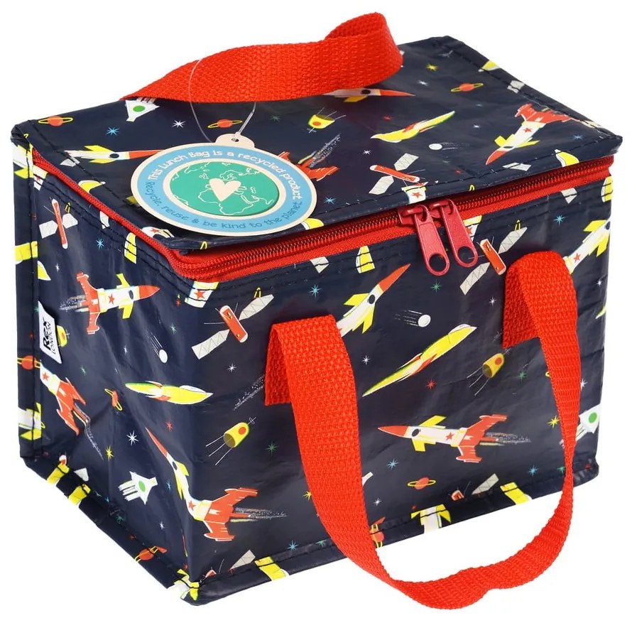 Тъмносиня охлаждаща чанта Space Age Rocket – Rex London