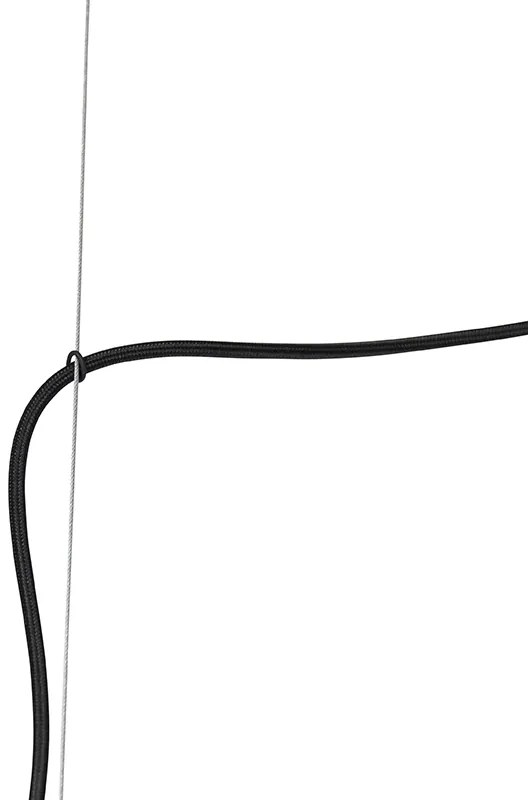 Дизайнерски висящ аплик черен със златно стъкло 2-лампа - Bliss