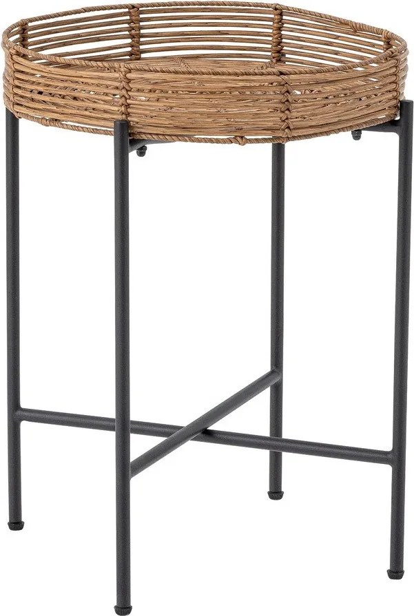 Градински комплект за отдих от изкуствен ратан в естествен цвят за 2 Dudine – Bloomingville