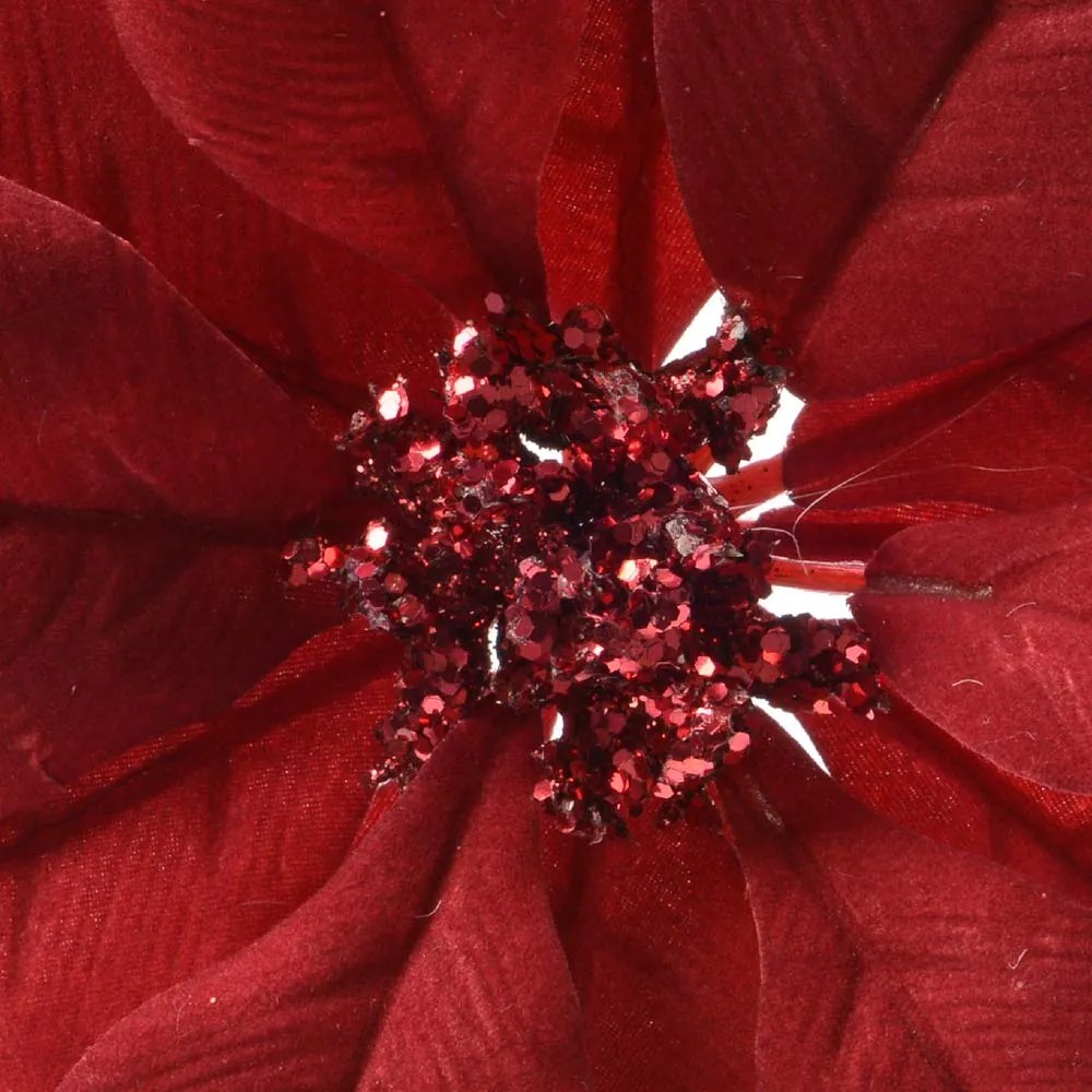 POINSETTIA КОЛЕДНО ЦВЕТЕ С КЛИПС 24/24/6 СМ