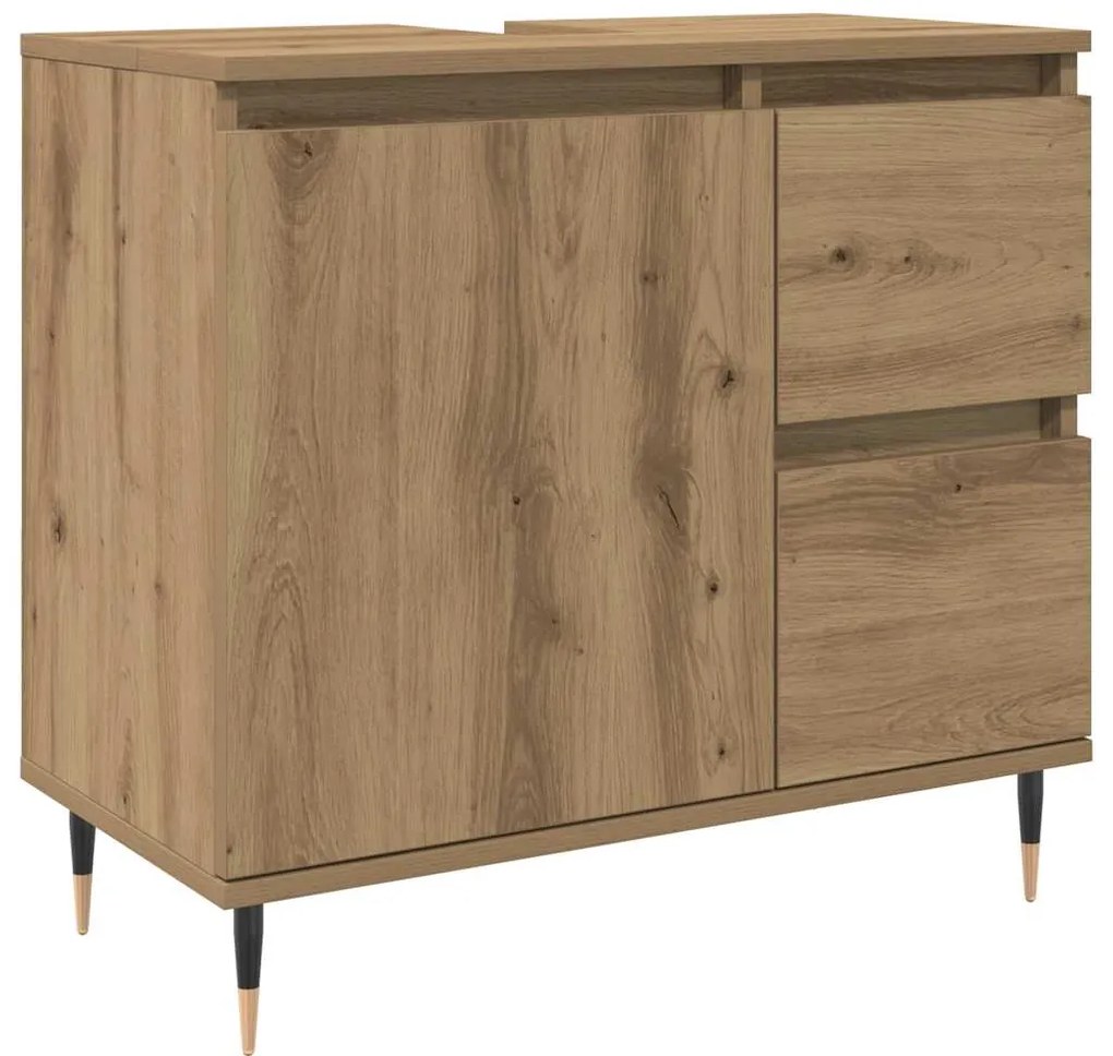 857224 vidaXL Шкаф за баня Artisan Oak 65x33x60 cm Инженерна дървесина