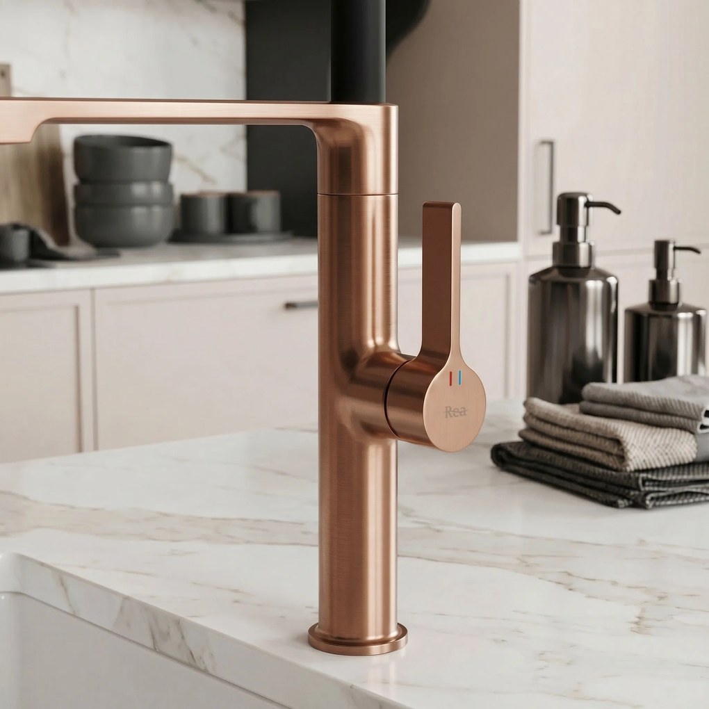 Смесител за кухня REA Lago Brush Copper