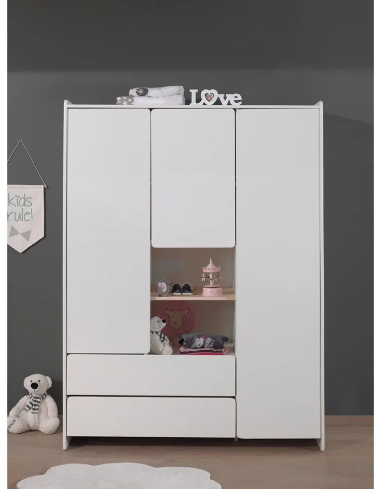 Бял детски гардероб , 137,8 x 190 cm Kiddy - Vipack