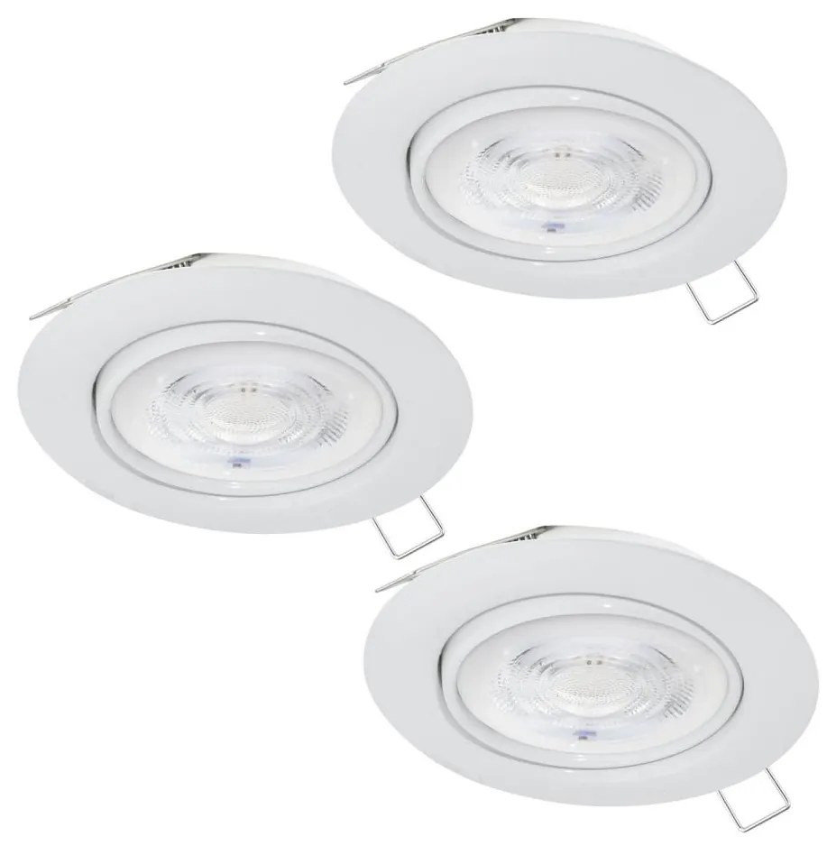 Eglo 901759 - К-кт 3xLED Лампа за баня FAVAZZINA 1xGU10/4W/230V IP44 бял