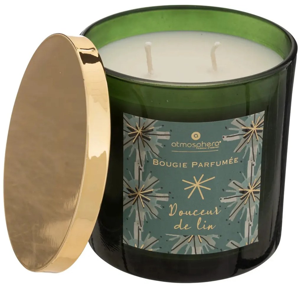 Ароматна свещ atmosphera Plum, Стъкло, 400 g - Linen