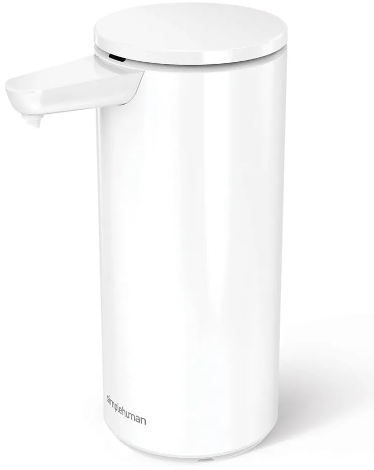 Бял автоматичен метален диспенсер за сапун 414 ml – simplehuman
