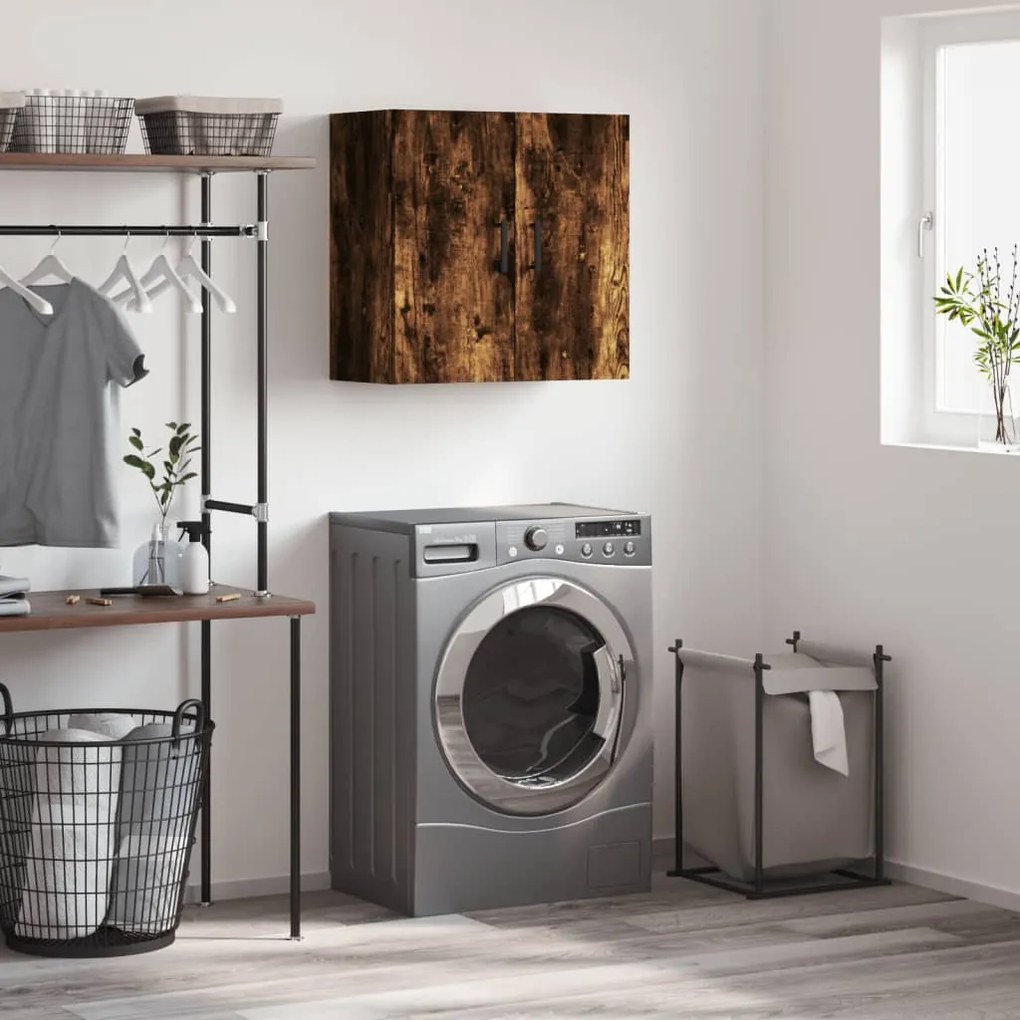 829977 vidaXL Стенен шкаф, опушен дъб, 60x31x60 см, инженерно дърво