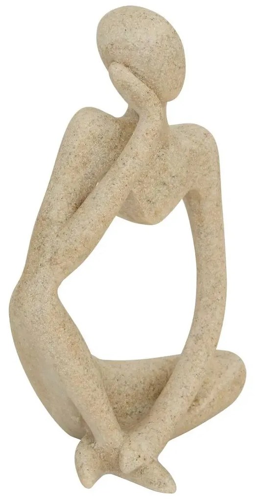 Декоративна фигура atmosphera Aby, Смола, Бежов, 12 cm, 3 бр
