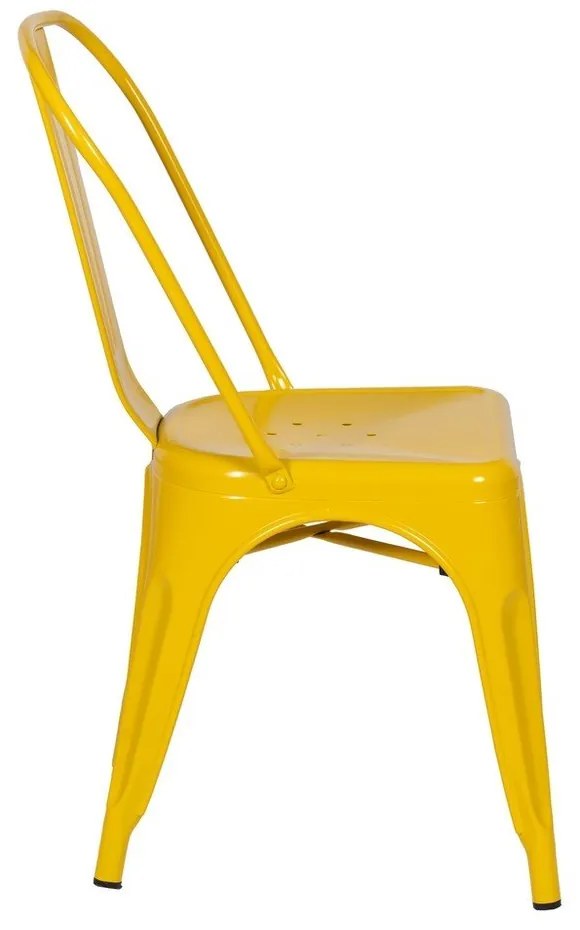 Жълти метални трапезни столове в комплект от 2 бр. – Ixia