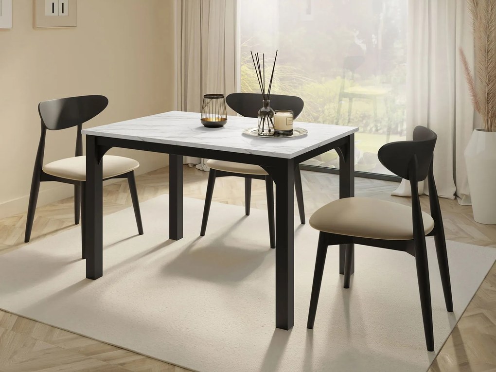 Разтегателна маса Focus -Бял Мрамор-Дължина: 120 см