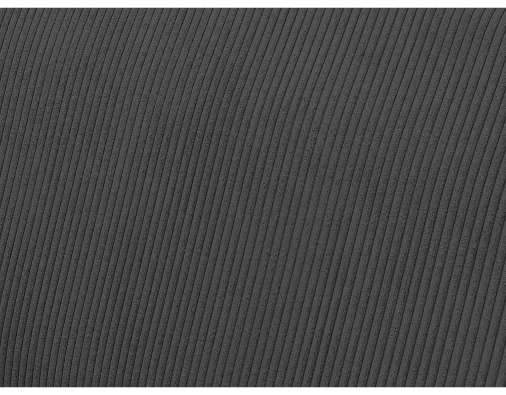 Тъмносив сгъваем/с място за съхранение ъглов диван от рипсено кадифе Voltaire – Bobochic Paris