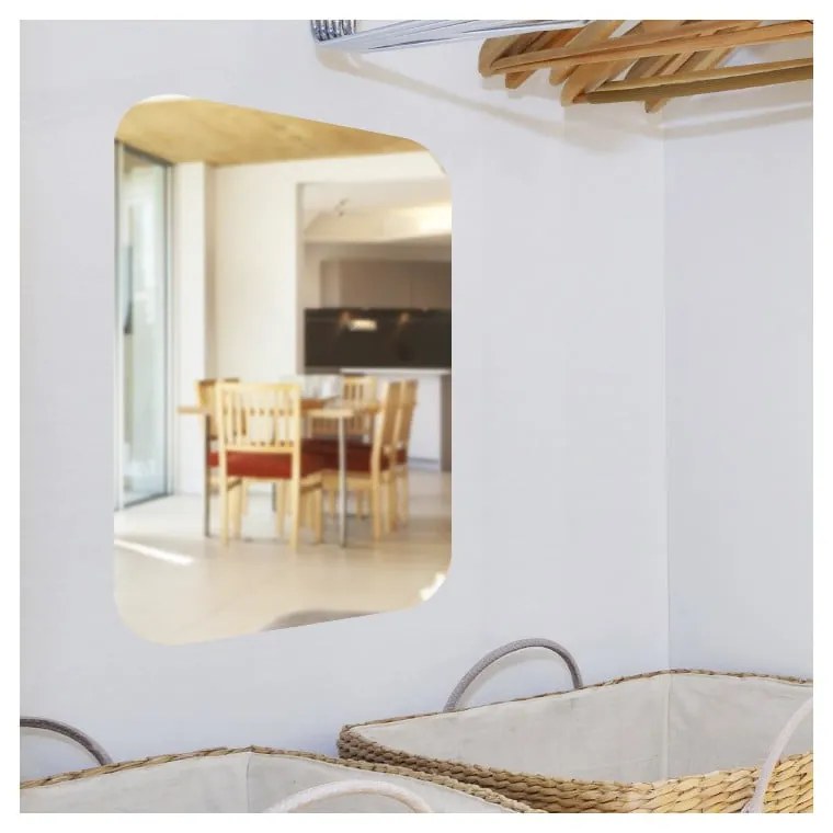 Огледален самозалепващ се стикер Правоъгълник, 42 x 27 cm - Ambiance