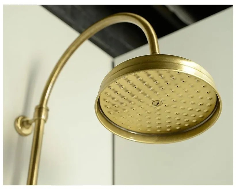 Месингов душ комплект в бронзов цвят с душ глава и ръчен душ 142 cm Antea – Sapho