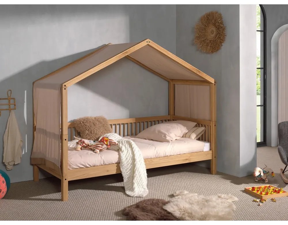 Светлокафява памучена детска завеса до леглото 86x414 cm Forrest – Vipack