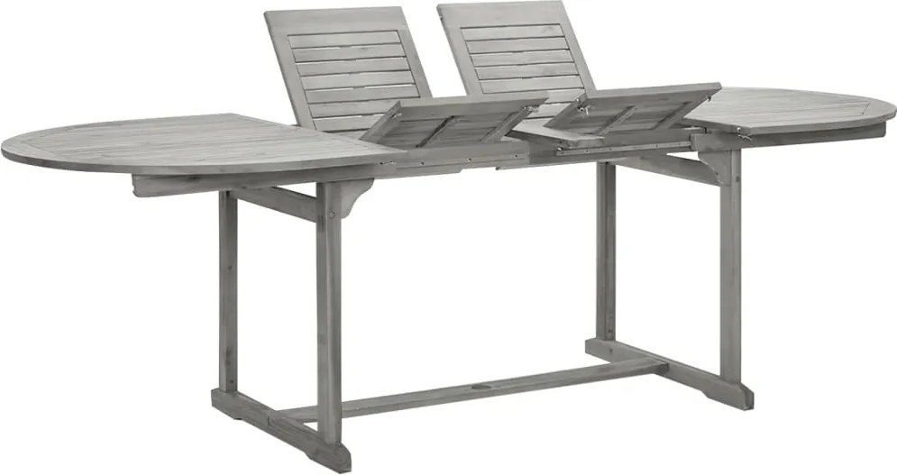 316572 vidaXL Градинска трапезна маса, (160-240)x100x75 cм, акация масив