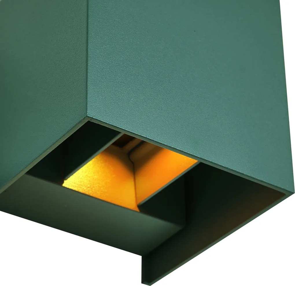 Външна стенна лампа тъмнозелена с LED IP54 - Edwin