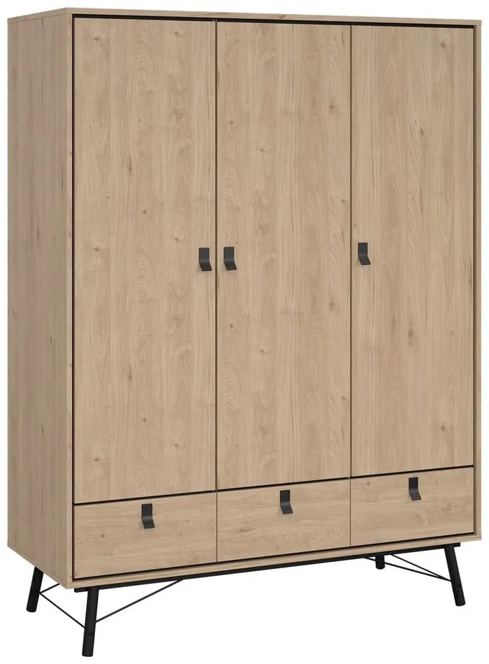 Гардероб с дъбов декор в естествен цвят 150x200 cm Ry - Tvilum