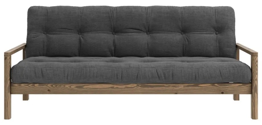 Разтегателен диван 205 cm в черно и антрацит Knob - Karup Design