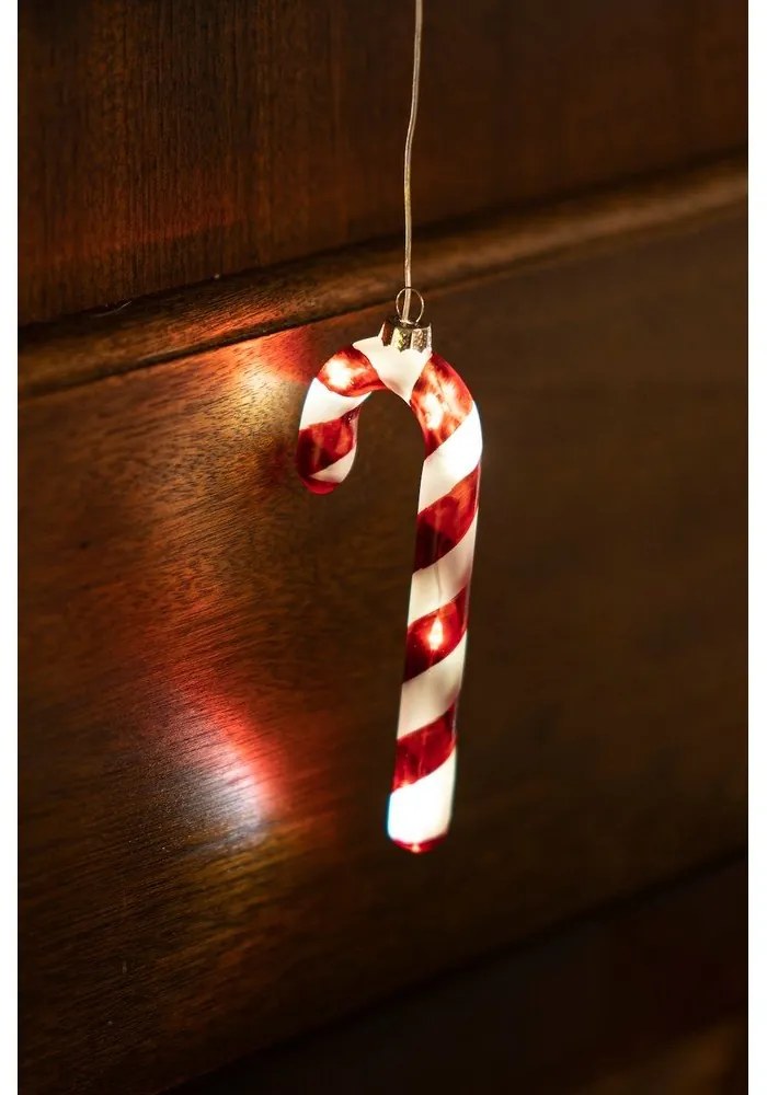 Червена висяща коледна светлинна украса ø 1,5 cm Hannah – Sirius