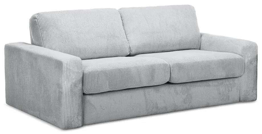Светлосив разтегателен диван от рипсено кадифе 195 cm Nona – Makamii
