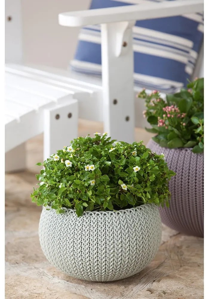 Пластмасова висяща стенна саксия за цветя ø 28 cm Cozy – Keter