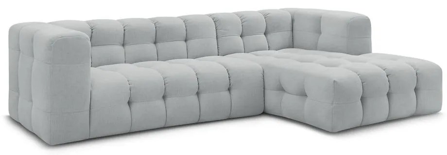 Светлосив ъглов диван (десен ъгъл) Cloud – Bobochic Paris
