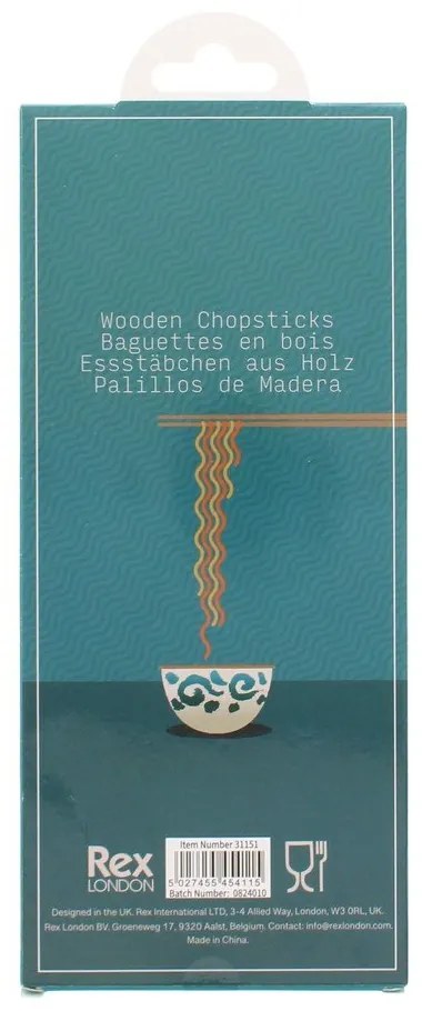 Дървени пръчици в комплект от 5 бр. в естествен цвят Beckoning Cats – Rex London