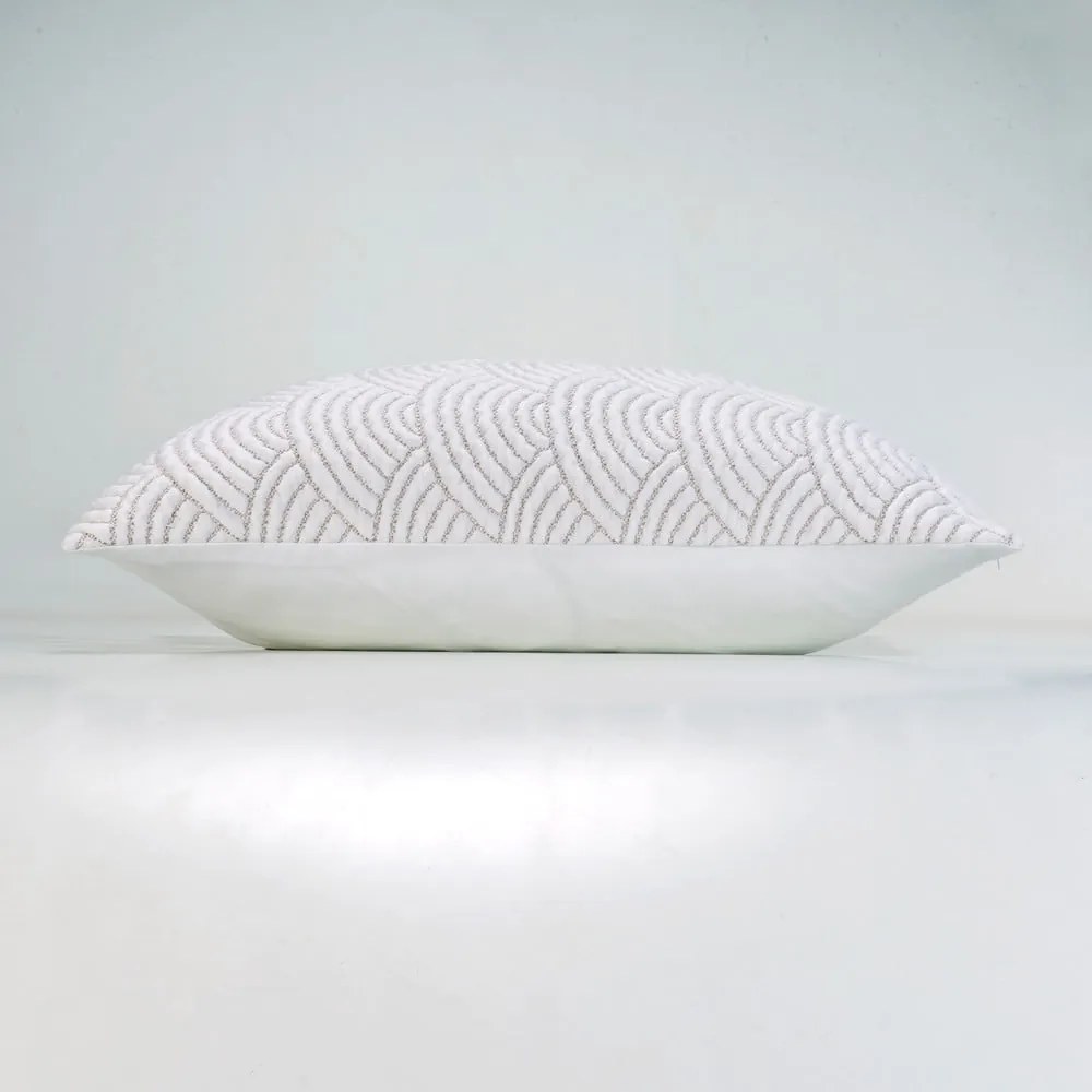 Бяло/бежово комплект шалте и калъфка за възглавница от джърси 220x240 cm Cassandra – douceur d'intérieur