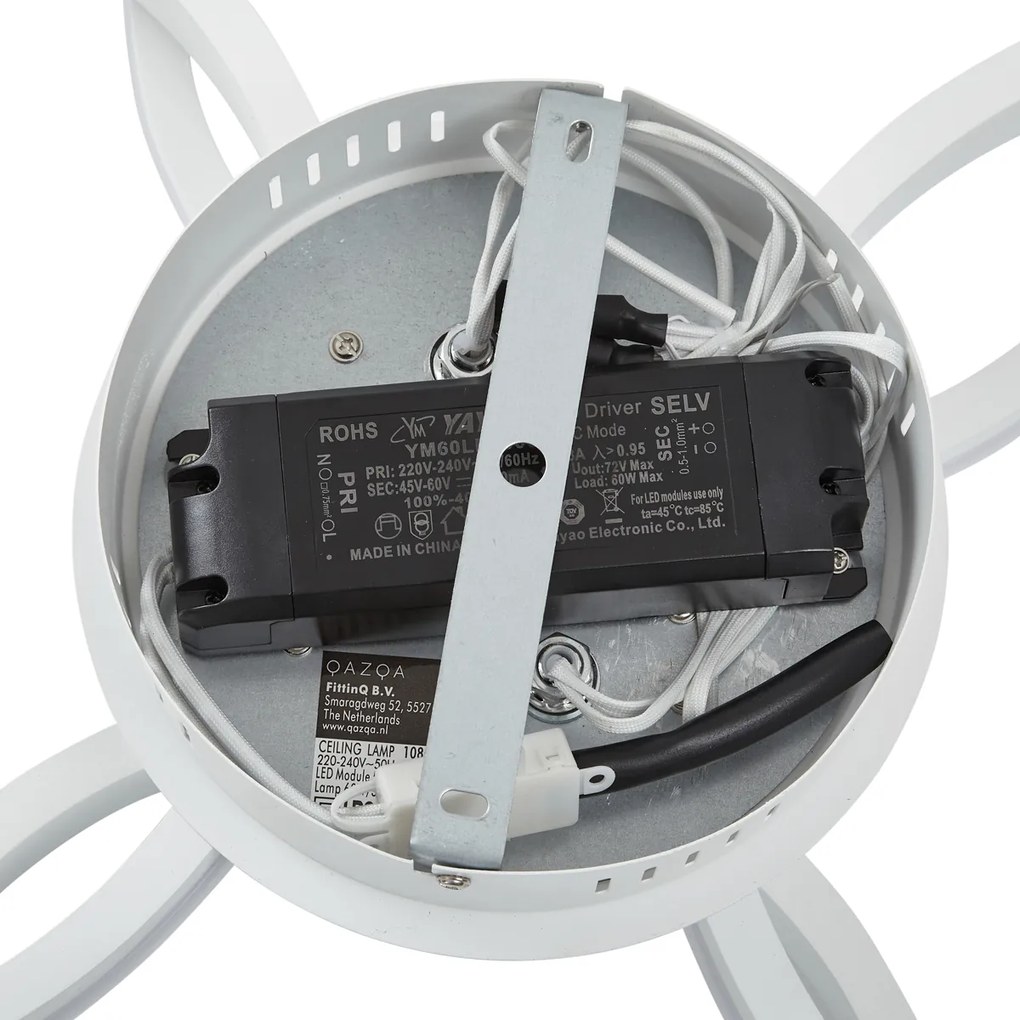 Таванна лампа бяла с LED 3-степенно димиране 4-светлини - Navara